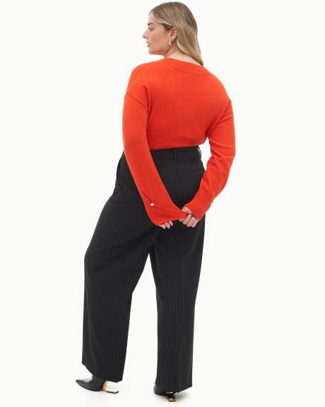 Pinstripe Wide-Leg Pant - Addition Elle
