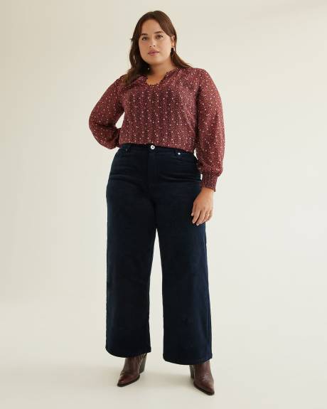 Responsible, Curvy-Fit High-Rise Wide-Leg Corduroy Pant