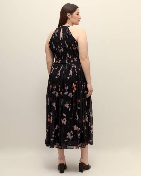 Black Textured Halter Maxi Dress - Addition Elle