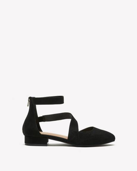 Extra Wide Width, Pointy Shoe with Ankle Strap