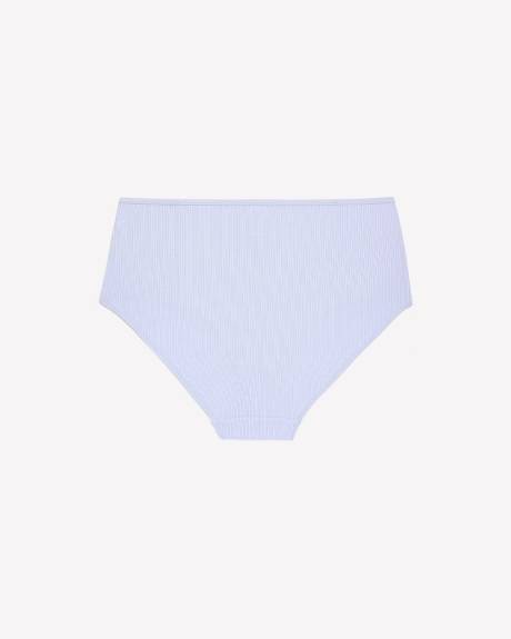 Ribbed Solid Brief with Elastic Waist - ti Voglio