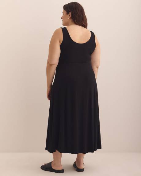 Robe sans manches à col dégagé, tissu responsable