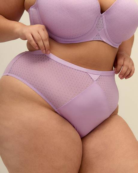 High-Cut Lace and Microfibre Brief - Déesse Collection