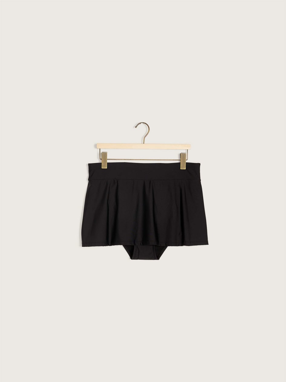 Solid Swim Skirt with Waistband - Addition Elle