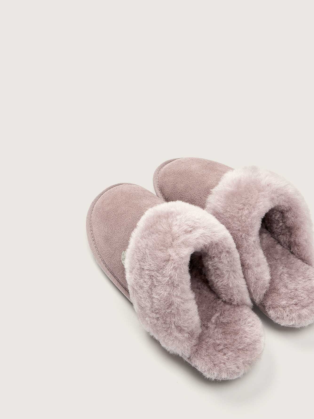 just sheepskin suede slip on slippers