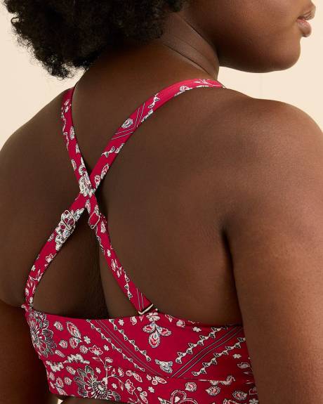 Haut de bikini avec d&eacute;tail nou&eacute; au devant