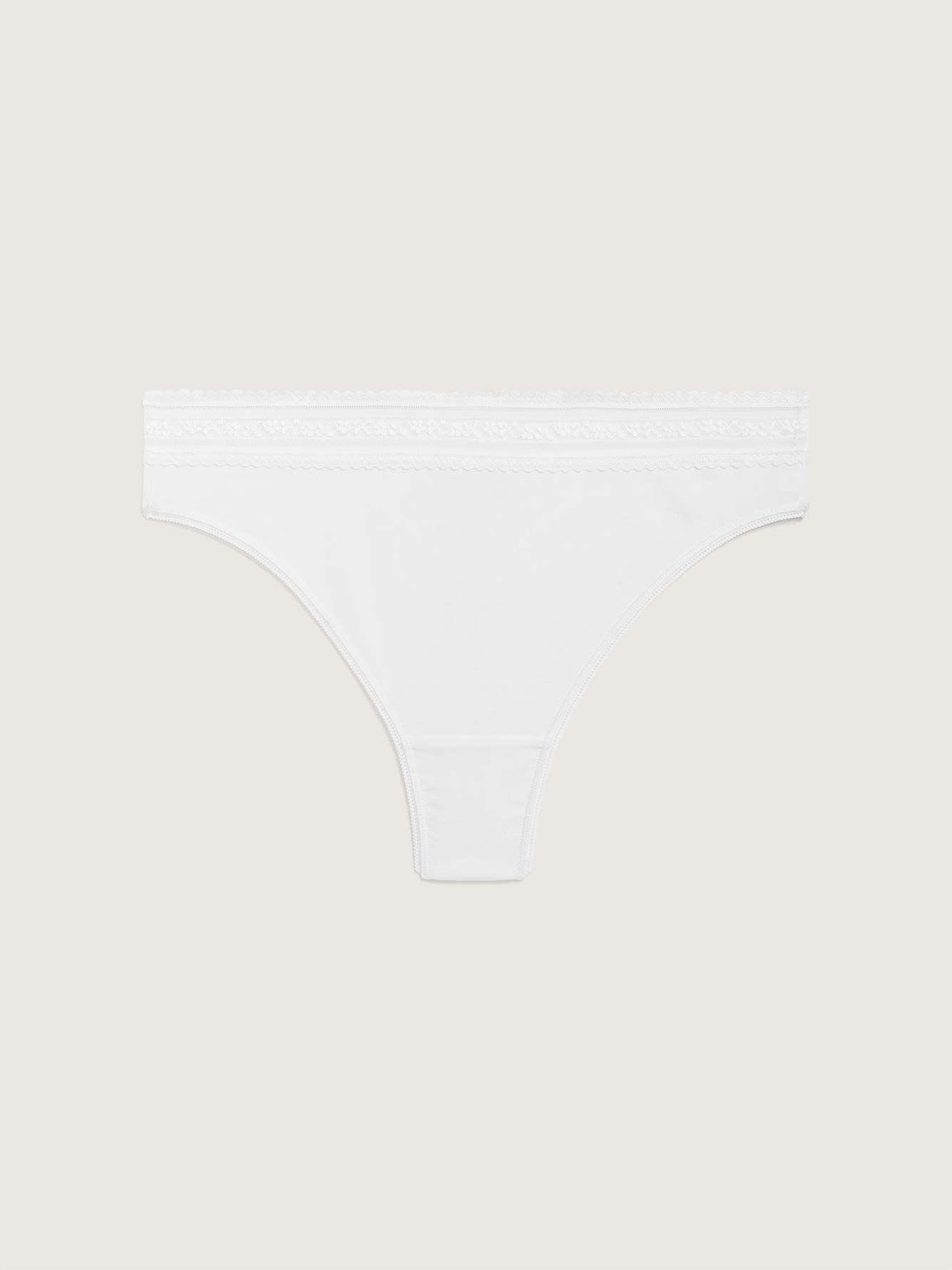 Solid Cotton Thong Panty - Addition Elle | Penningtons