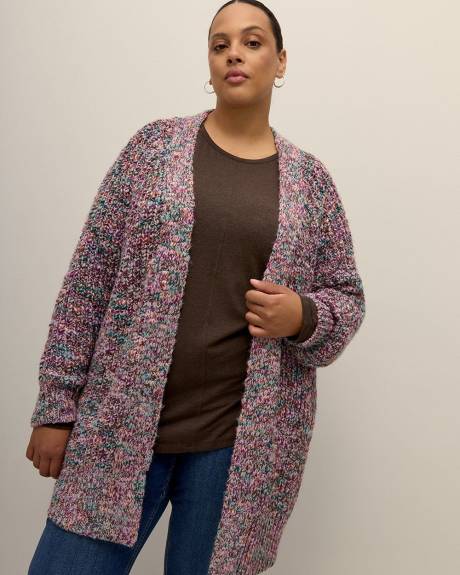 Open-Front Tunic Cardigan