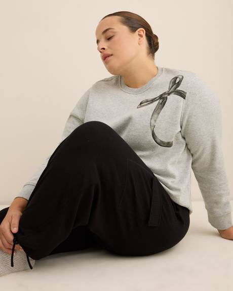Black Ribbed Cargo Pyjama Pants - ti Voglio