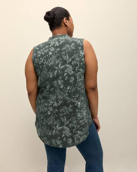 Blouse tunique sans manches, tissu responsable