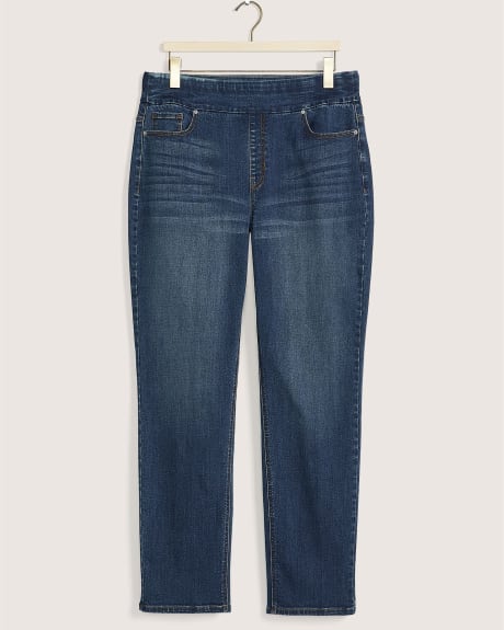 Petite, Savvy Fit Pull-On Straight Leg Jeans - d/c JEANS - PENN. Essentials