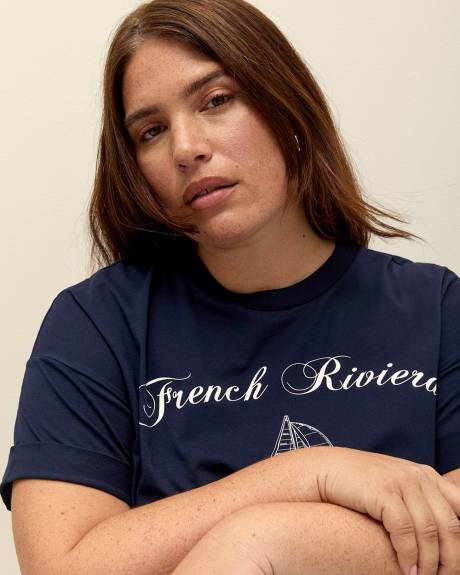 Cotton Boxy-Fit Crewneck T-shirt - PENN. Essentials