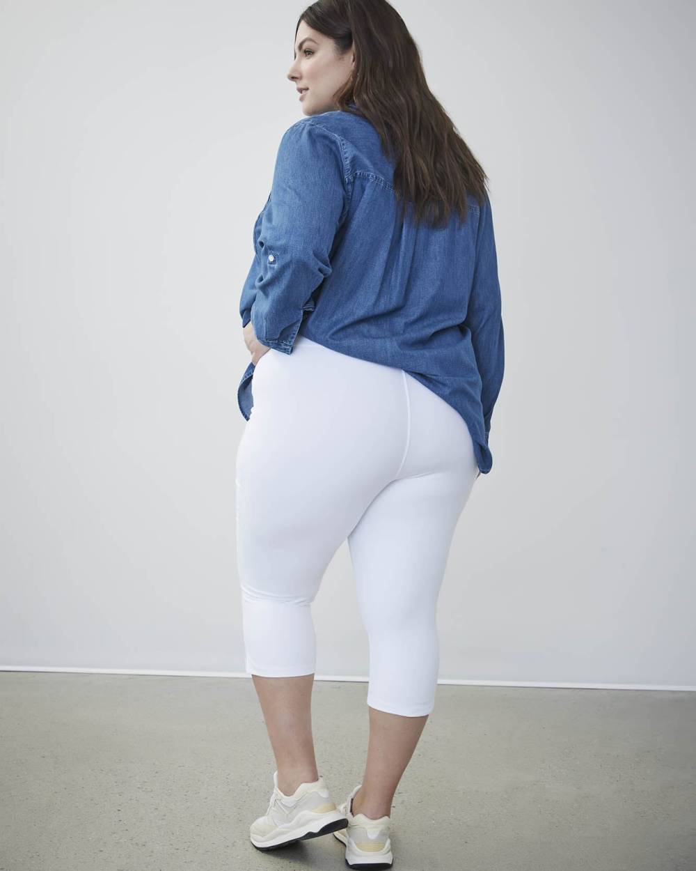 White denim capri cheap