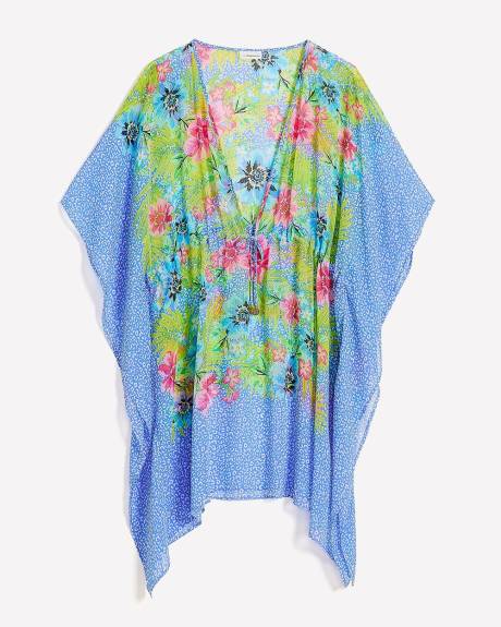Caftan bleu fleuri - Bleu by Rod Beattie