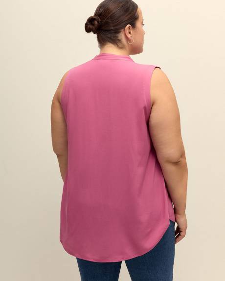 Blouse tunique sans manches, tissu responsable
