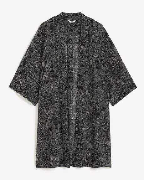 Printed Dropped-Shoulder Tunic Overpiece