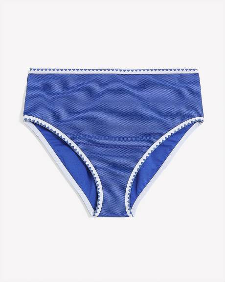 Culotte de maillot texturée avec élastique à motifs géométriques