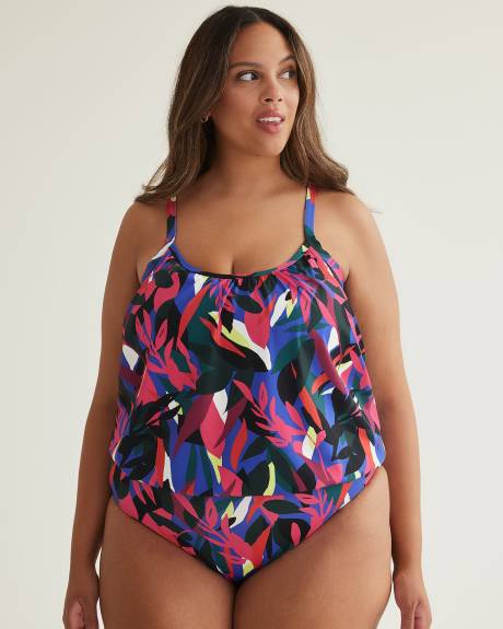Tropical Tankini with Fooler Bandeau