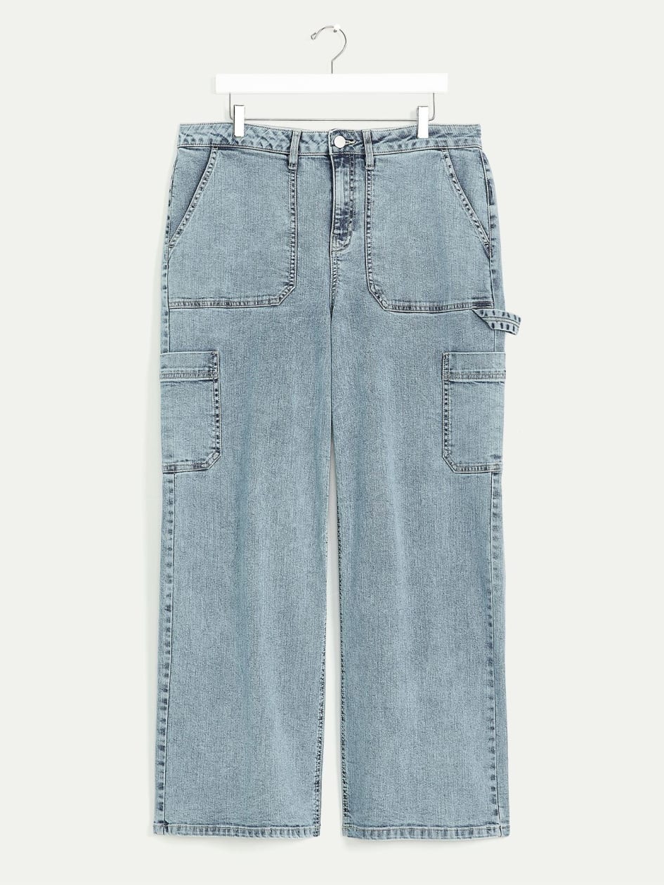 Responsible, Wide-Leg Carpenter Jeans, Light Wash - Addition Elle