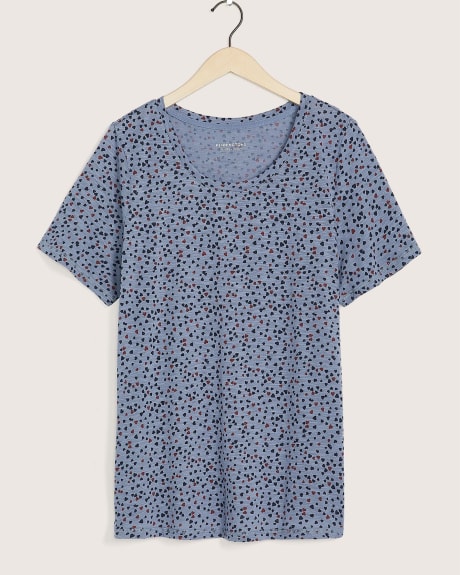 Printed Crew-Neck Curvy Tee - In Every Story