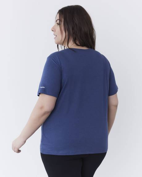 Bluebird Day Relaxed V-Neck Tee - Columbia