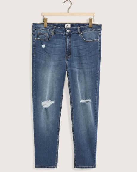 Responsible, 1948 Fit Distressed Cropped Jeans, Medium Wash - d/C JEANS