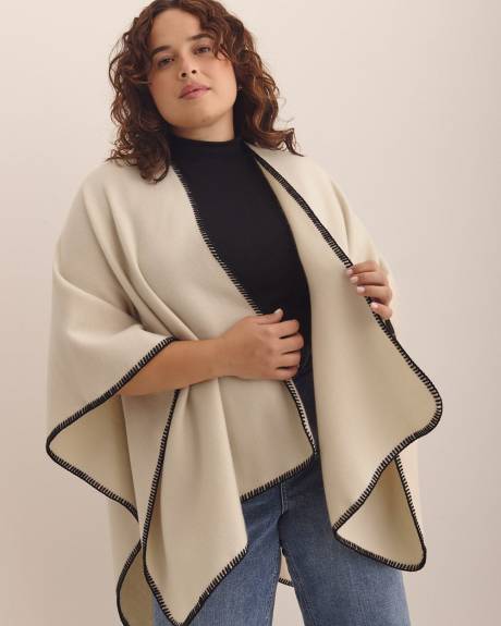 Cream Cape with Whipstitch Edge