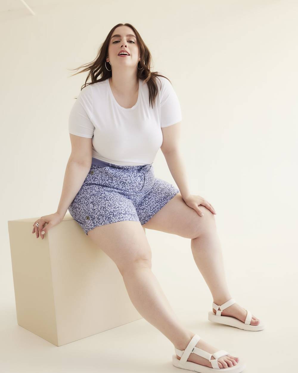 Floral cotton shorts sales