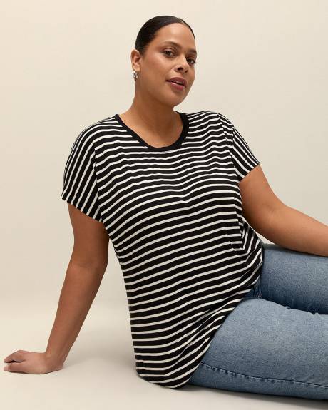 Striped Modern-Fit Crewneck Tee - PENN. Essentials