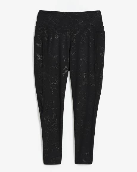 Foil Printed Legging with Pockets - Active Zone