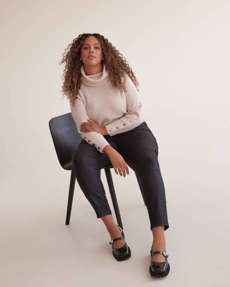 1948-Fit Coated Black Jean Legging - d/C JEANS