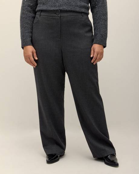 Straight-Leg Lurex Pinstripe Pant