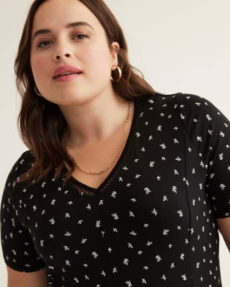 Haut à taille princesse, coupe trapèze, tissu responsable