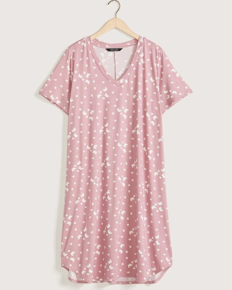 Robe de nuit ultra douce avec imprimé papillon - tiVOGLIO