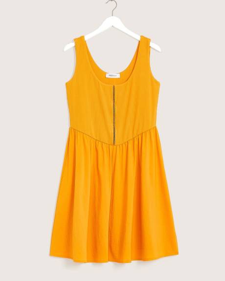 Robe jaune évasée sans manches - Addition Elle