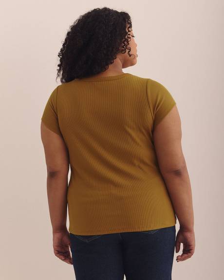 T-shirt ajust&eacute; c&ocirc;tel&eacute; &agrave; col rond - Essentiels PENN.