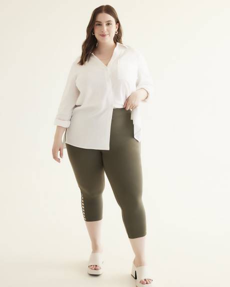 Legging capri avec détail tressé, tissu responsable