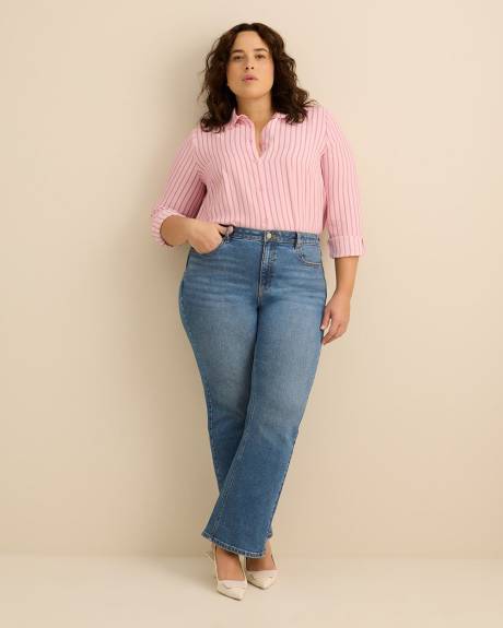 Striped Buttoned Down Tunic