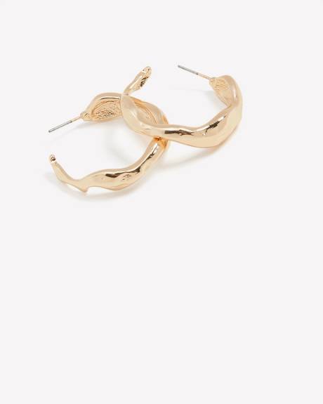 Hammered Hoop Earrings