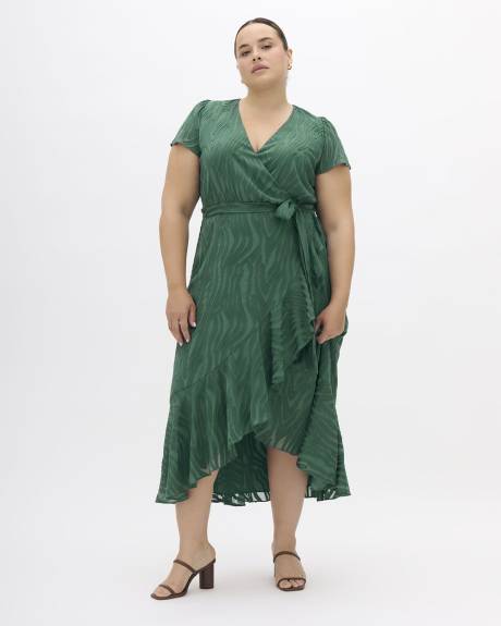 Woven Wrap Sangria Dress - Additon Elle