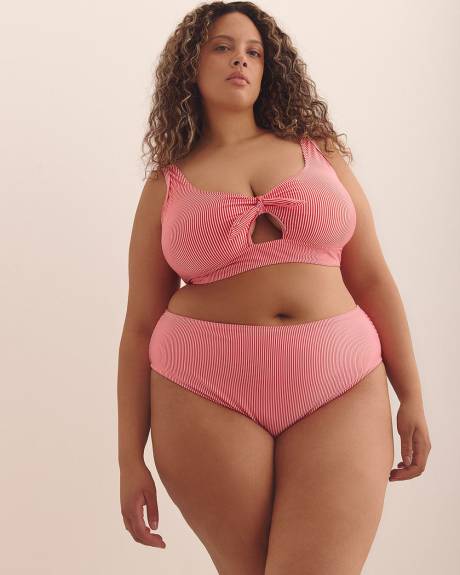 Maillot rayé rouge Annie avec boucle - Nana The Brand
