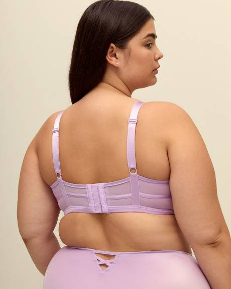 Lavender Lace Padded Balconette Bra - Déesse Collection