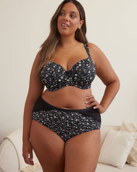 Soutien-gorge contour noir fleuri, avec armatures - ti Voglio