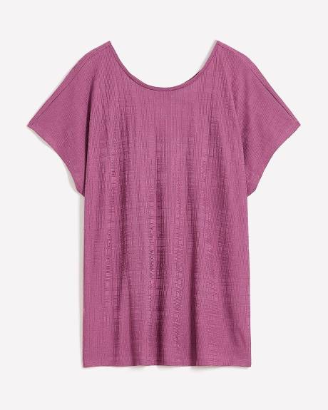 Extended-Sleeve Top with Crisscross Back