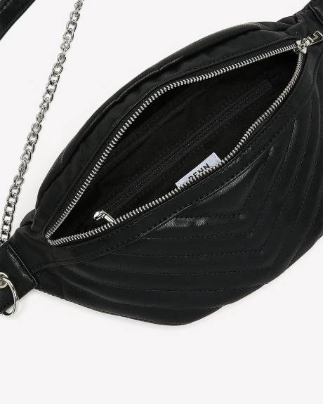 Sac banane à chevron texturé