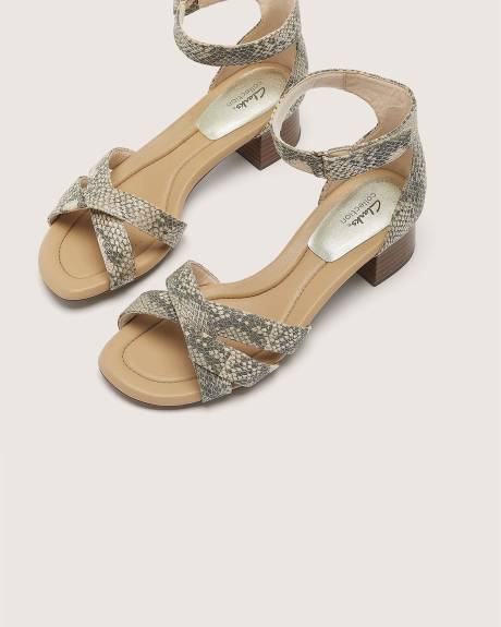 Wide Width, Desirae Lily Block Heeled Sandal - Clarks