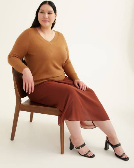 Fine Gauge Cotton Blend Sweater