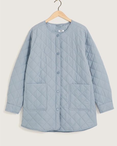 Solid Quilted Shacket