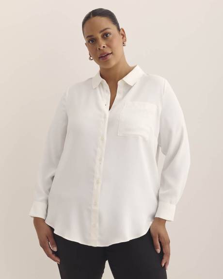 Silky Buttoned Down Tunic