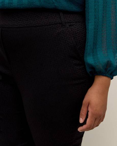 Pantalon ingénieux noir texturé à jambe skinny - Essentiels PENN.